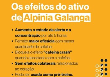 Os efeitos do ativo de Alpinia Galanga