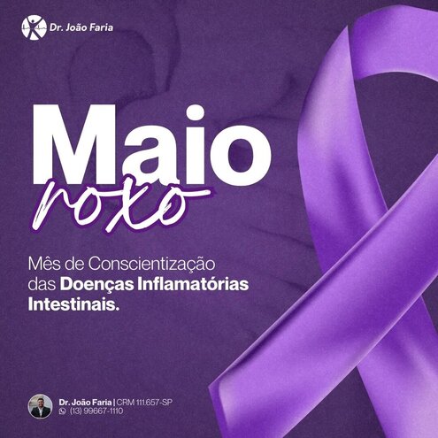 Maior Roxo - Mês da Consciência das Doenças Inflamatórias Intestinais