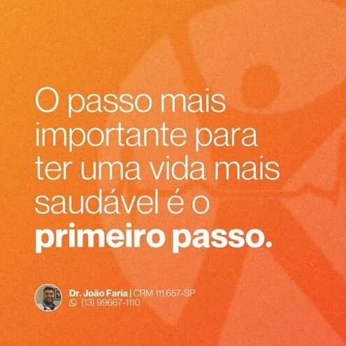 O passo mais importante para ter uma vida mais saudável é o primeiro passo.