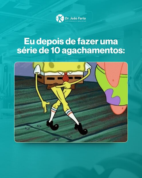 Eu depois de fazer uma série de 10 agachamentos