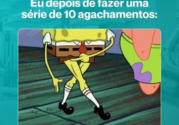 Eu depois de fazer uma série de 10 agachamentos