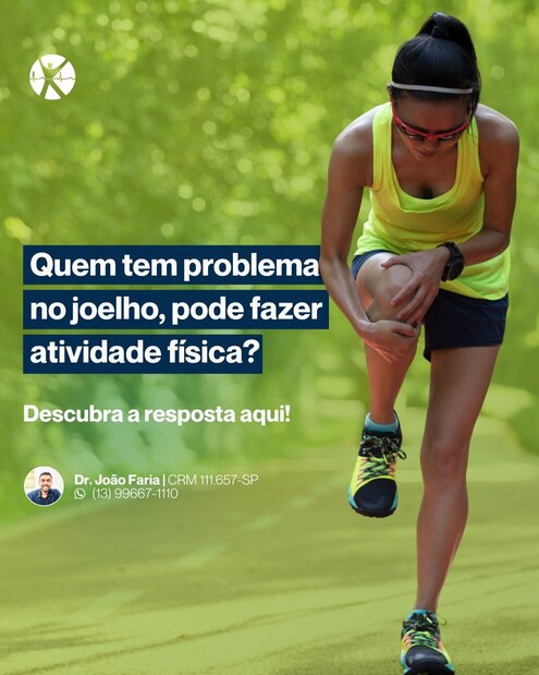 Quem tem problema no joelho, pode fazer atividade física?