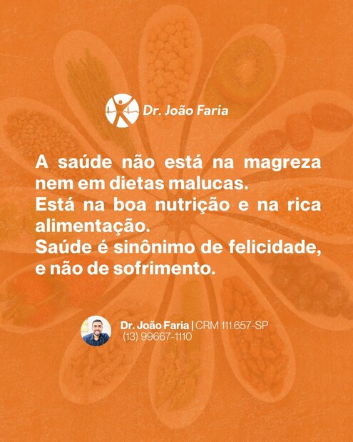 A saúde não está na magreza nem nas dietas malucas