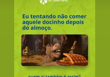 Eu tntando não comer aquele docinho depois do almoço