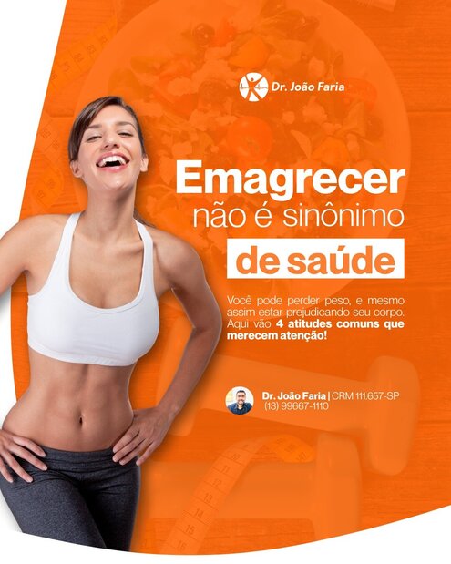 Emagrecer não é sinôimo de saúde