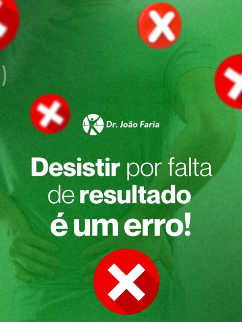 Desistir por falta de resultado é um erro