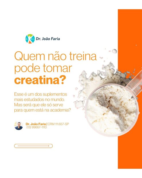 Quem não treina pode tomat creatina?