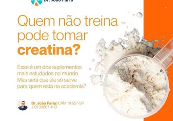 Quem não treina pode tomat creatina?