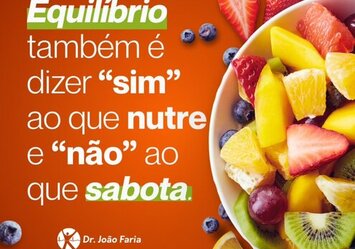 Equilíbrio também é dizer 