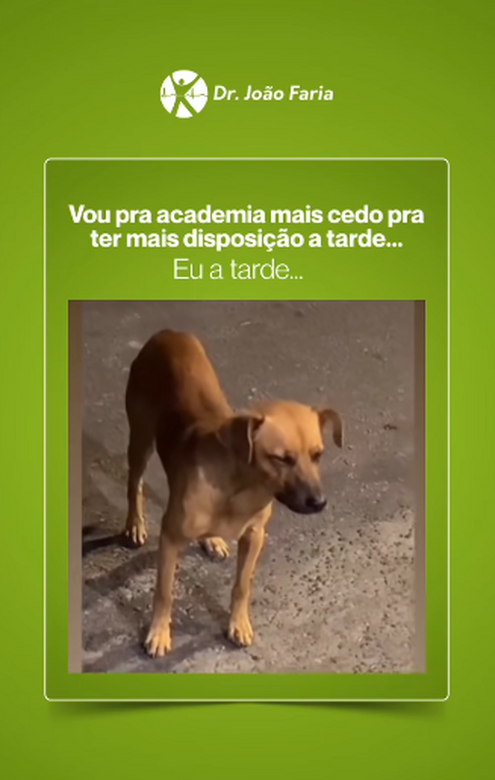 Vou para Academia mais cedo pra ter mais disposição a tarde...Eu a tarde...