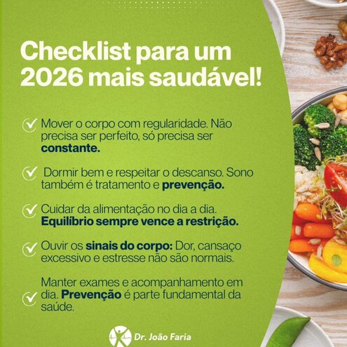 Checklist para um 2026 mais saudável!