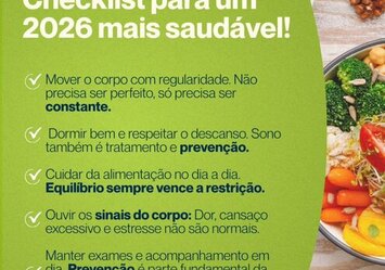 Checklist para um 2026 mais saudável!