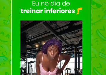 Eu no dia de treinar inferiores