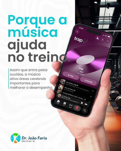 Porque a música ajuda o treino?